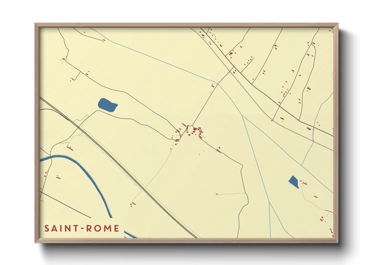 Une affiche de carte sur Saint-Rome