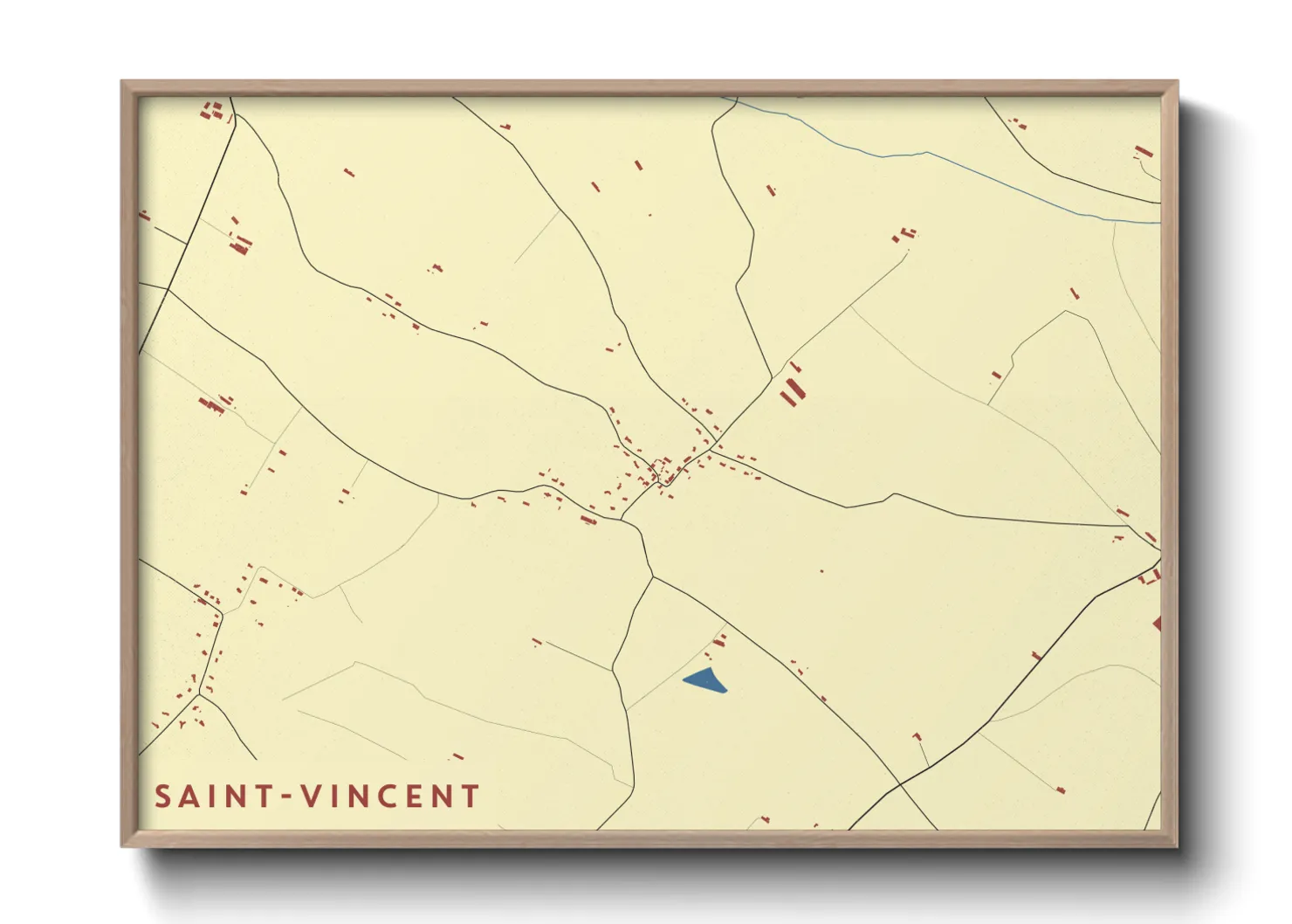 Une affiche de carte sur Saint-Vincent