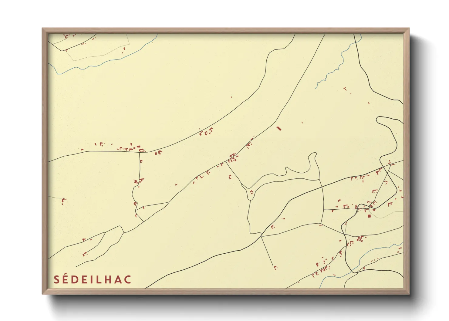 Une affiche de carte sur Sédeilhac