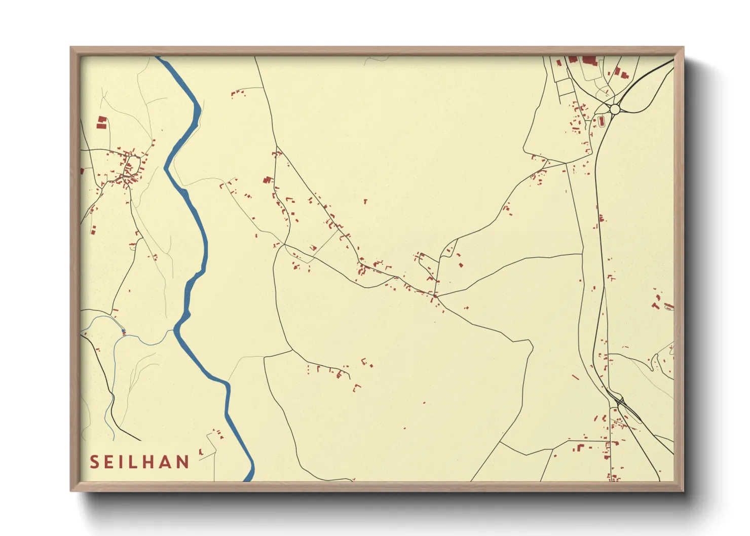 Une affiche de carte sur Seilhan