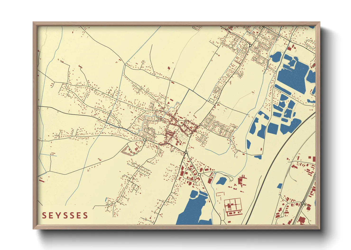 Une affiche de carte sur Seysses