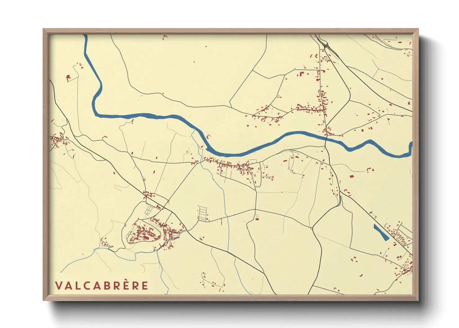 Une affiche de carte sur Valcabrère