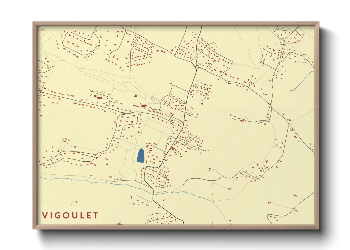 Une affiche de carte sur Vigoulet