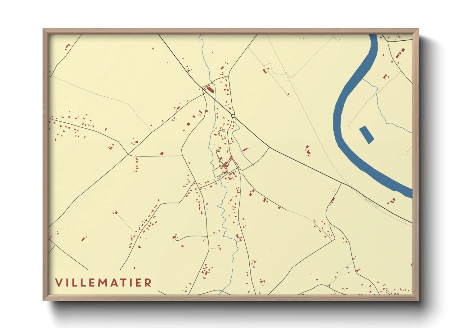 Une affiche de carte sur Villematier