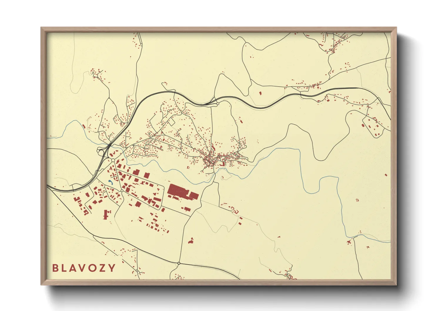 Une affiche de carte sur Blavozy