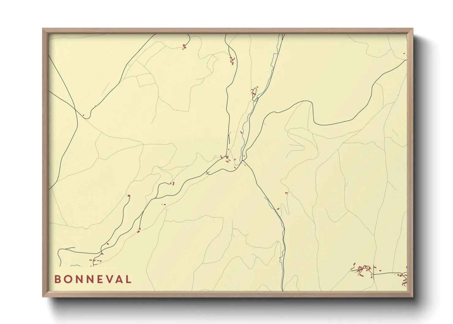 Une affiche de carte sur Bonneval