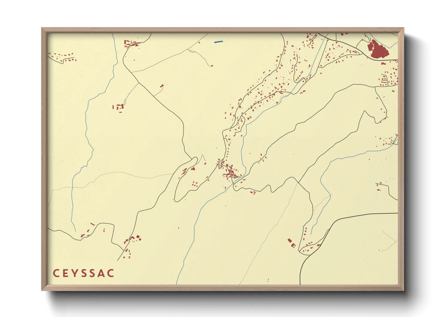 Une affiche de carte sur Ceyssac