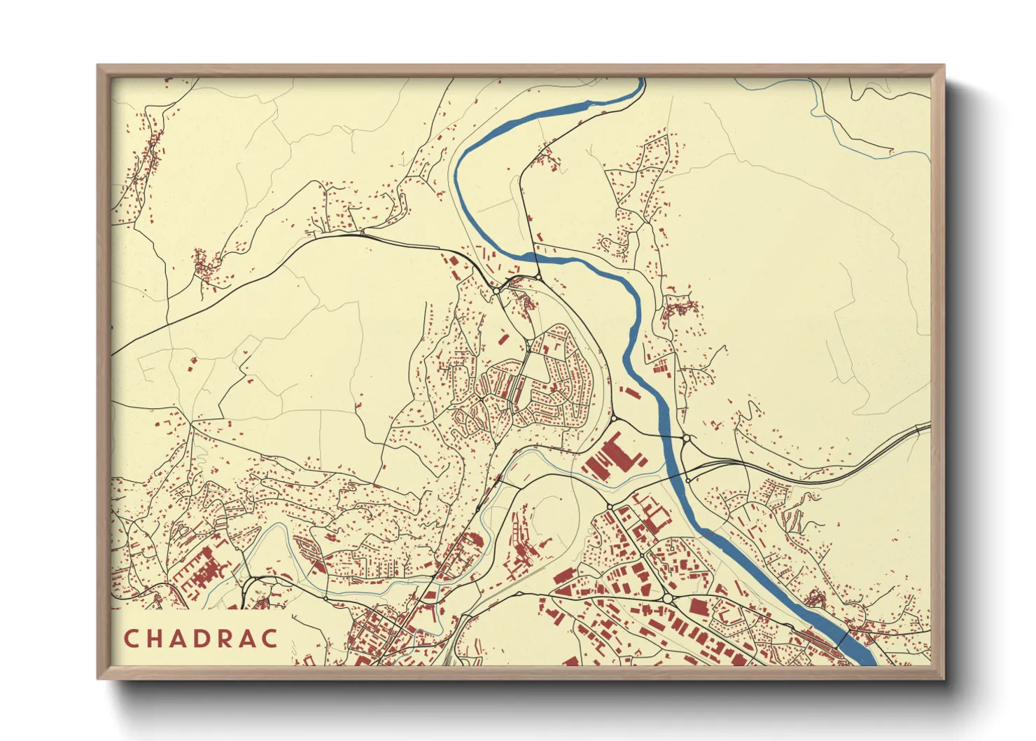 Une affiche de carte sur Chadrac