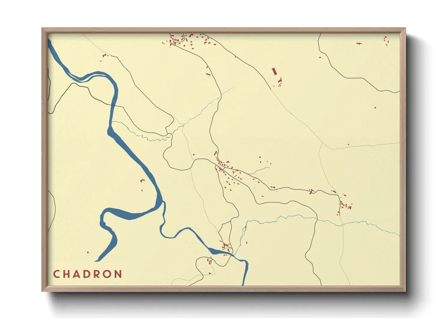 Une affiche de carte sur Chadron
