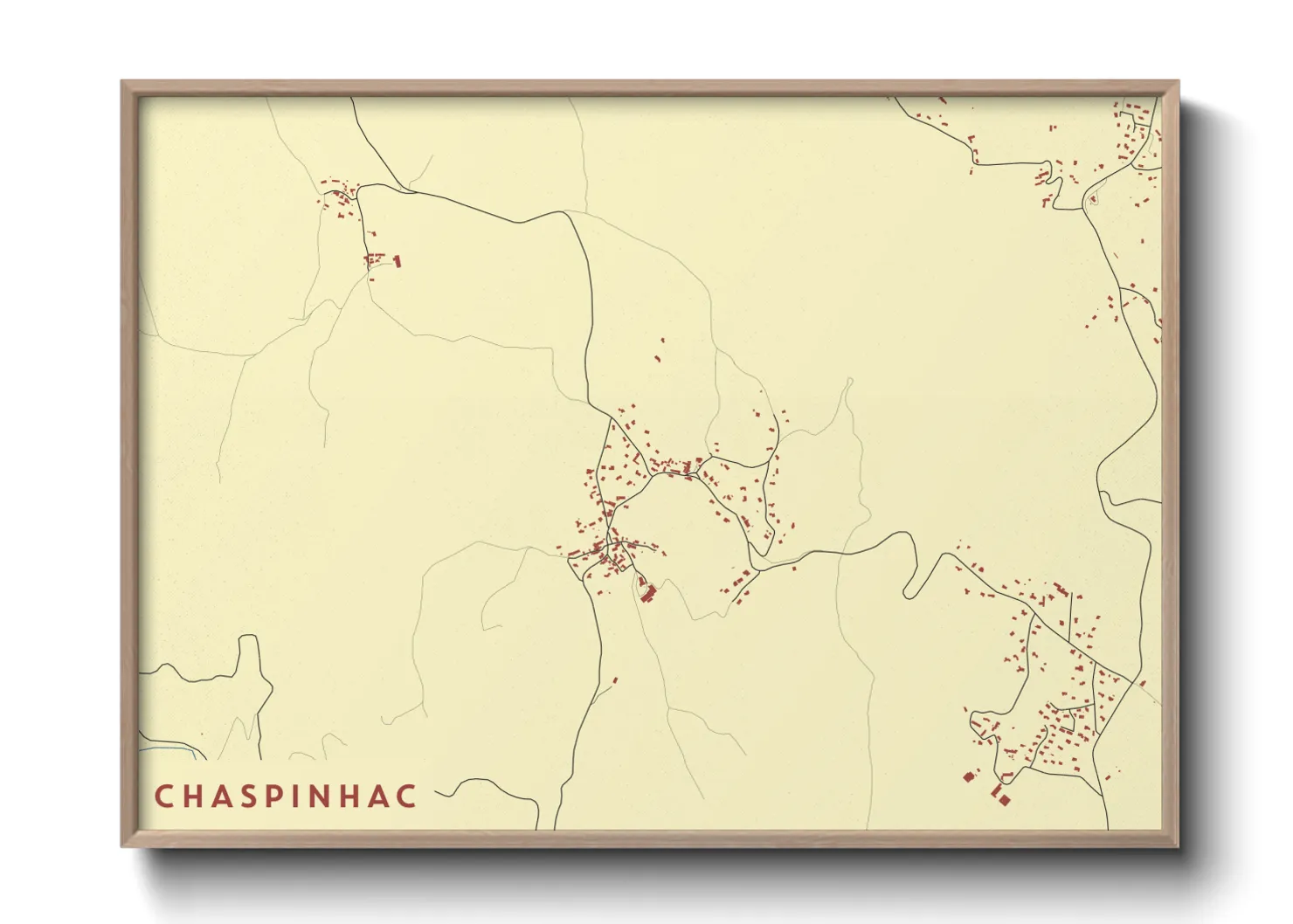 Une affiche de carte sur Chaspinhac
