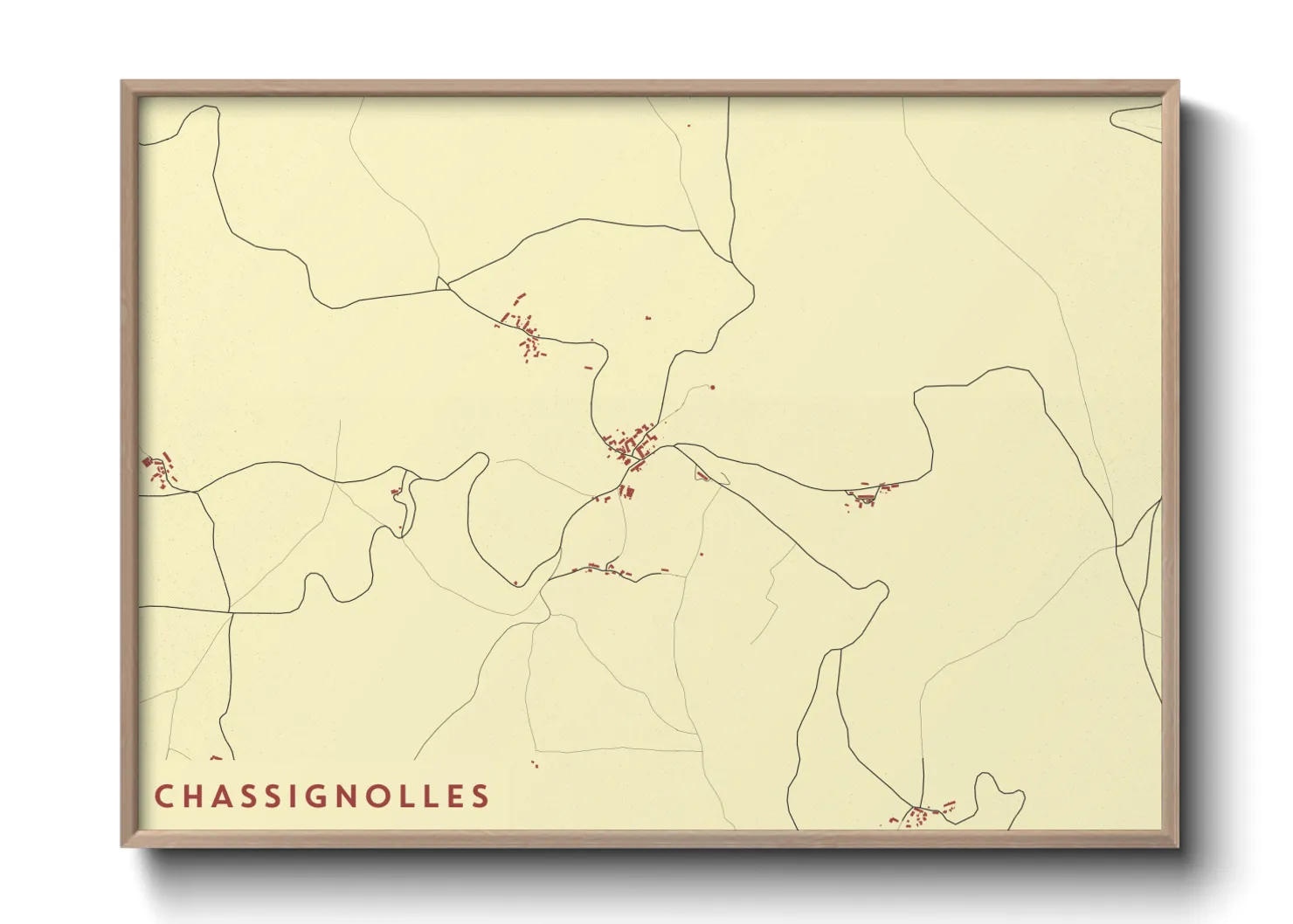 Une affiche de carte sur Chassignolles