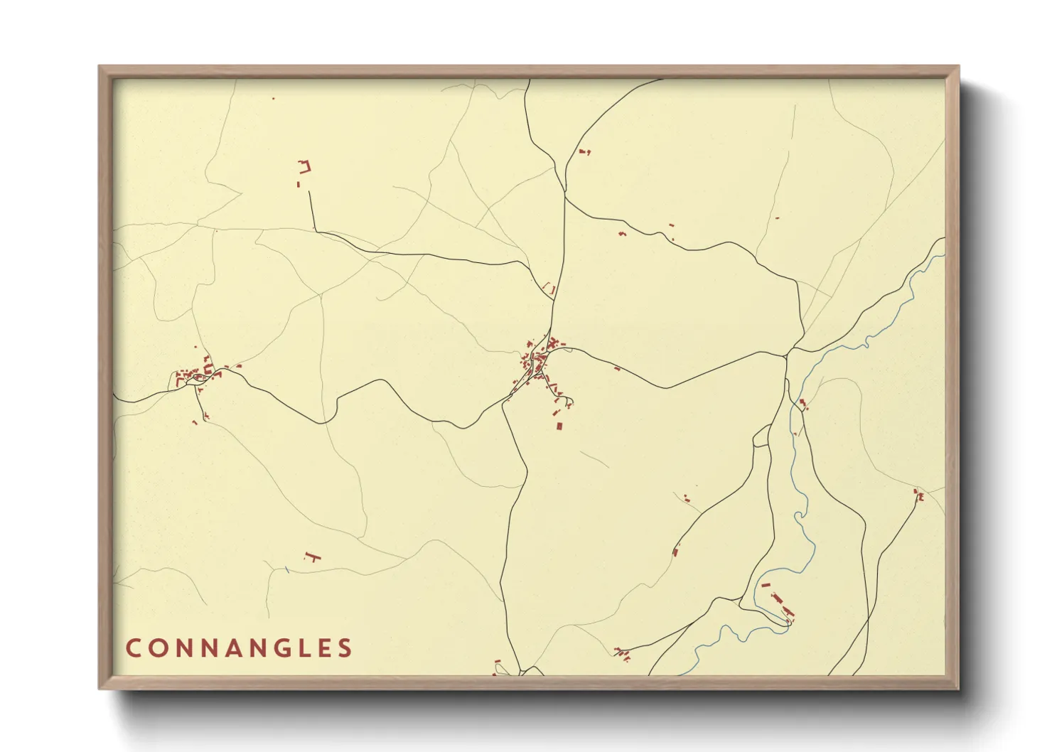 Une affiche de carte sur Connangles