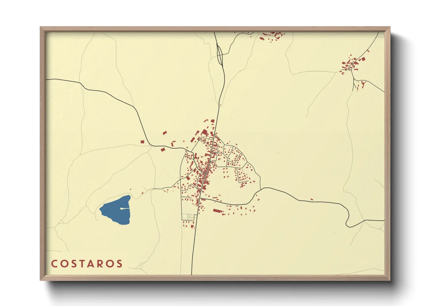 Une affiche de carte sur Costaros