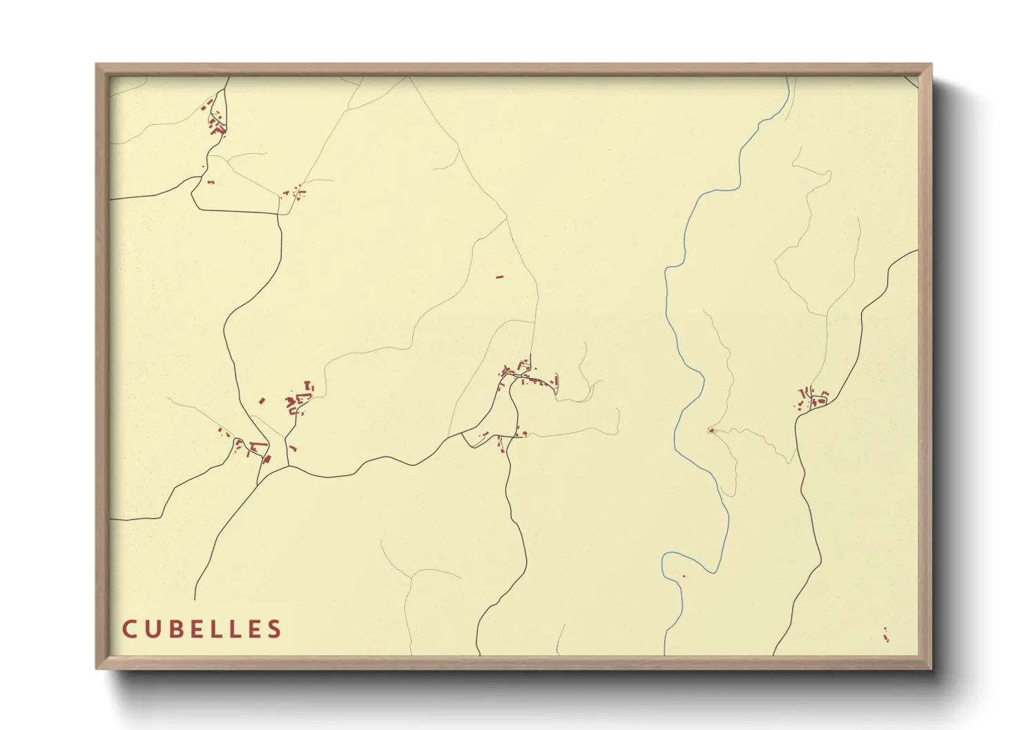 Une affiche de carte sur Cubelles