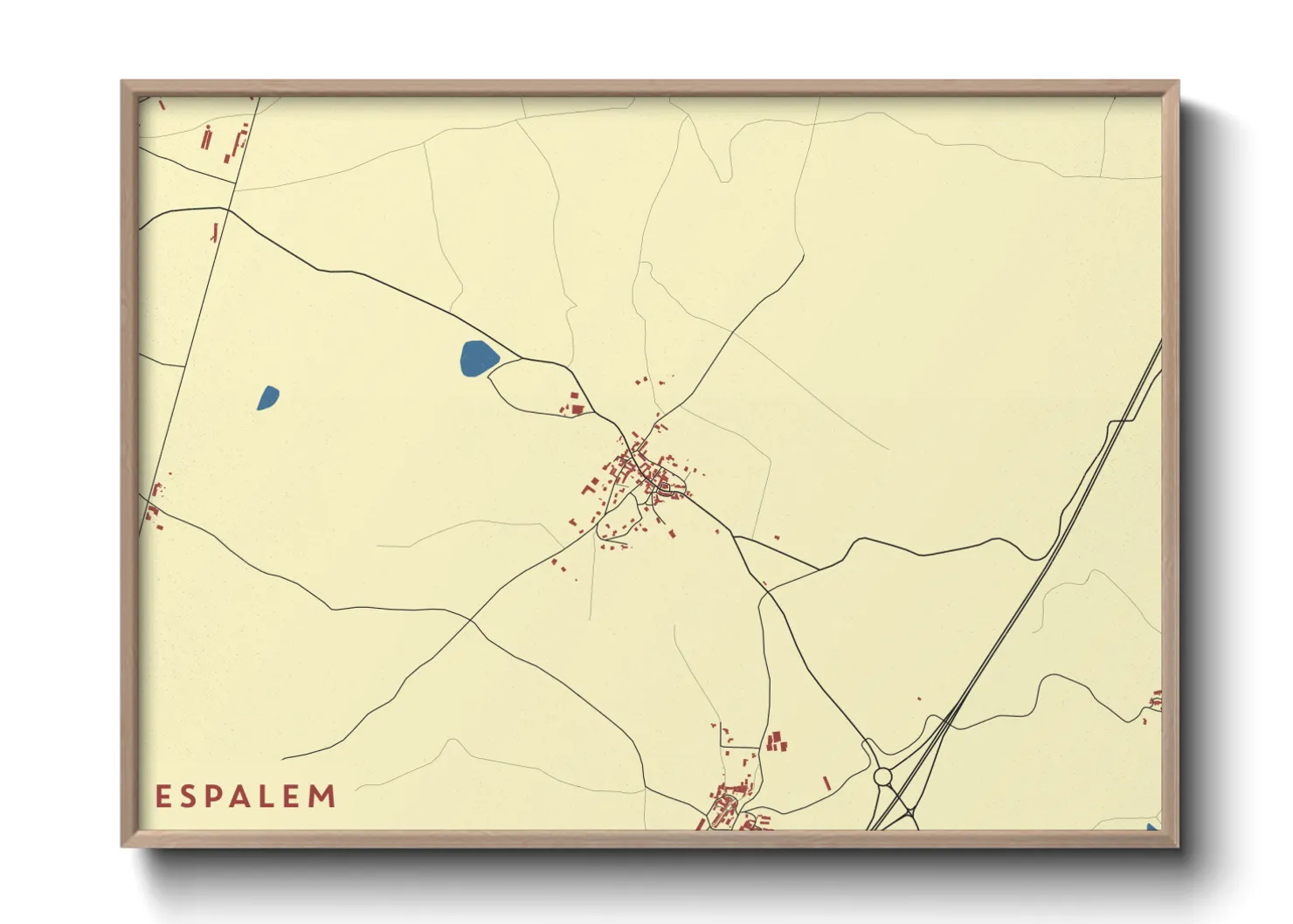 Une affiche de carte sur Espalem