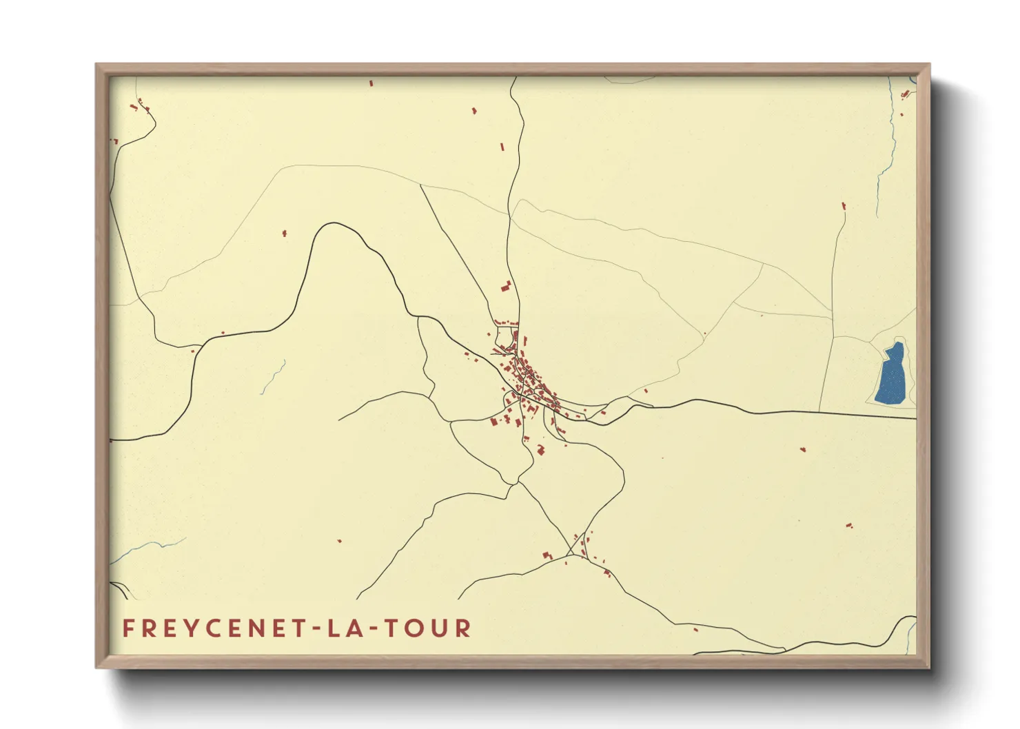 Une affiche de carte sur Freycenet-la-Tour