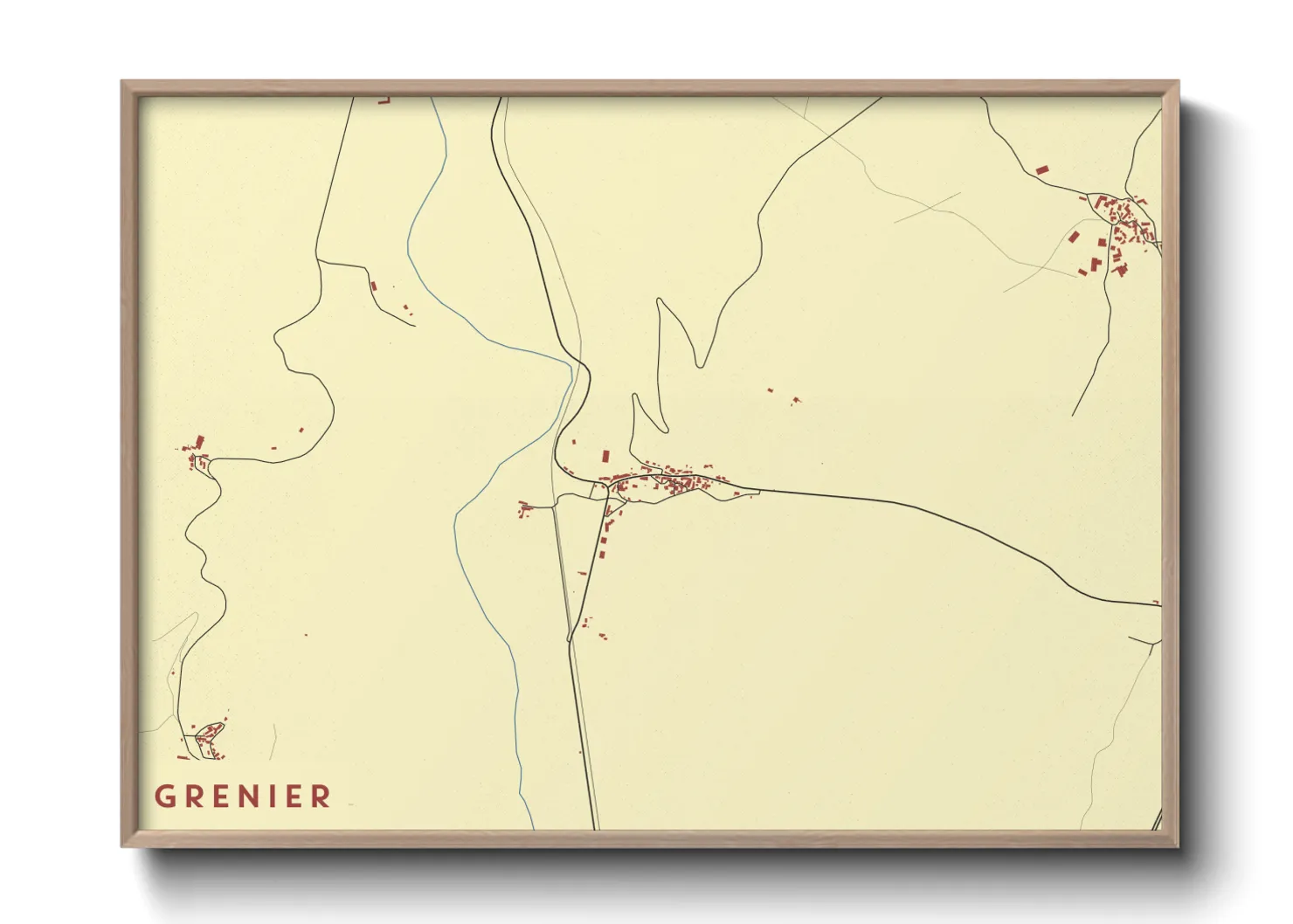 Une affiche de carte sur Grenier