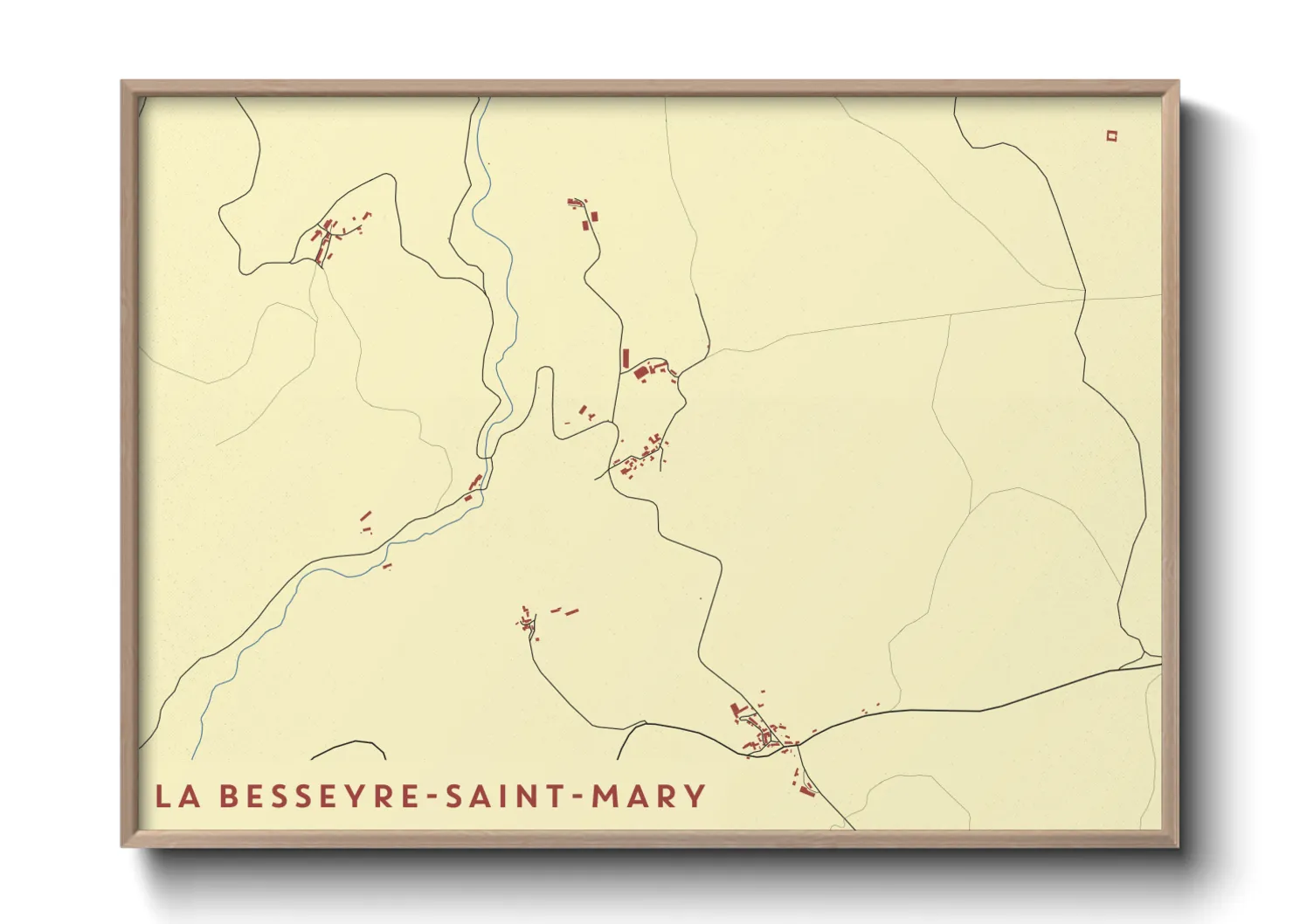 Une affiche de carte sur La Besseyre-Saint-Mary
