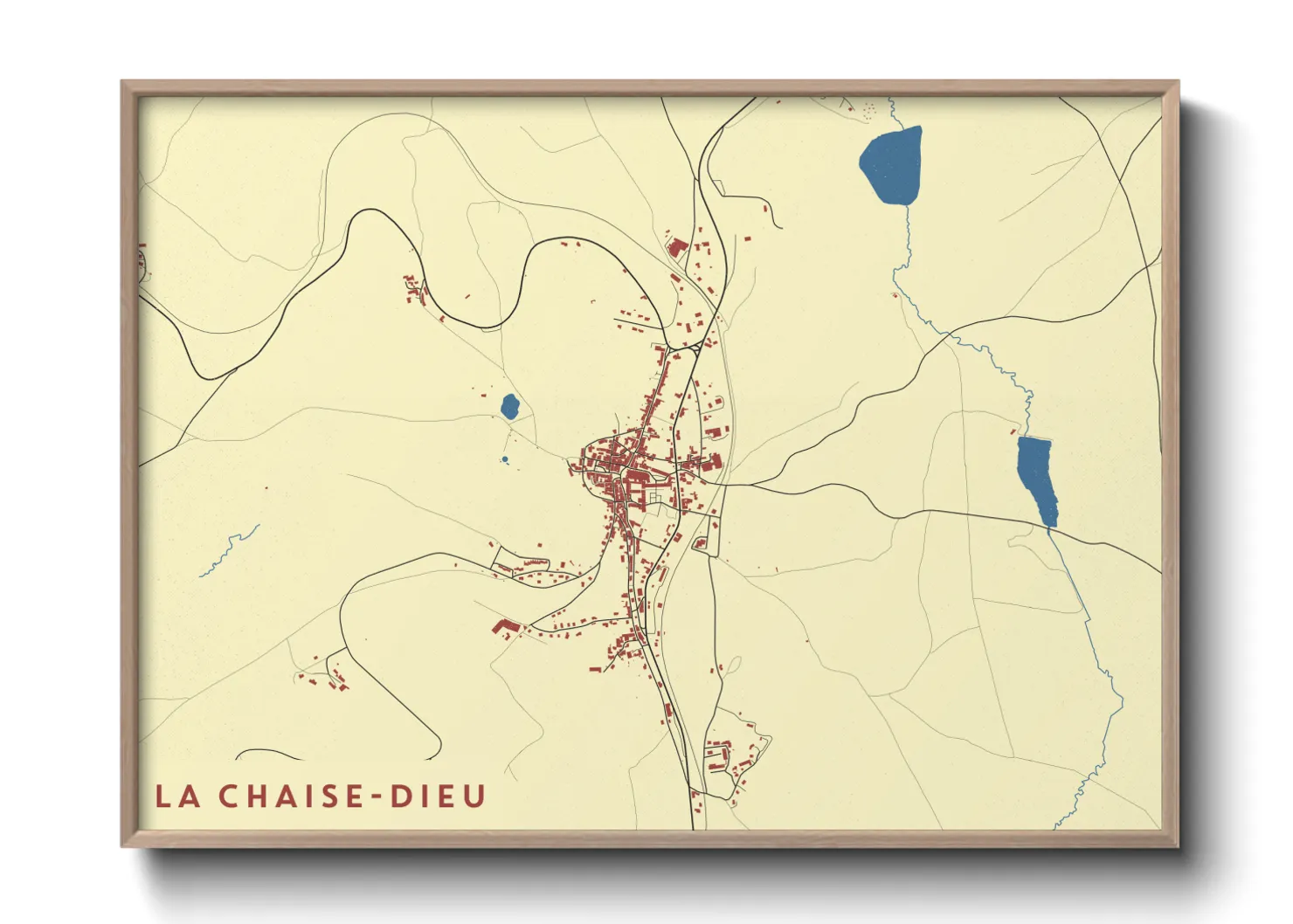 Une affiche de carte sur La Chaise-Dieu