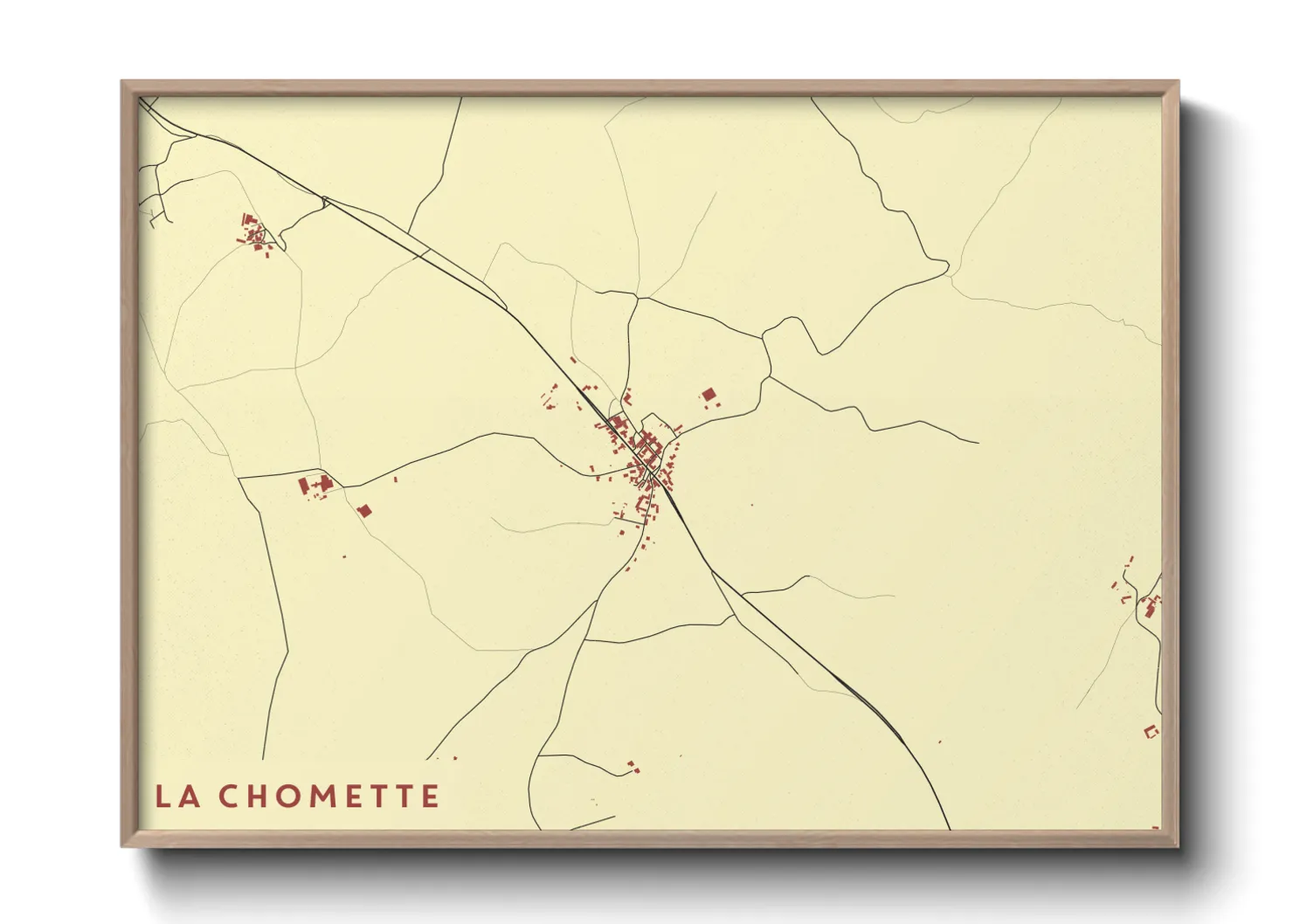 Une affiche de carte sur La Chomette