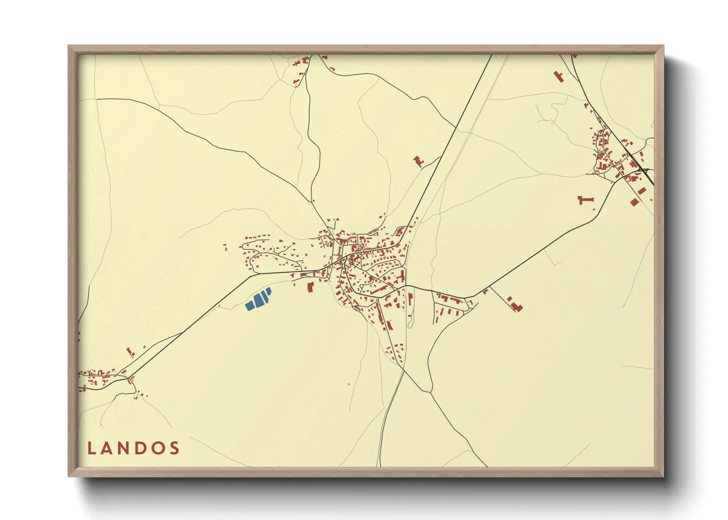 Une affiche de carte sur Landos