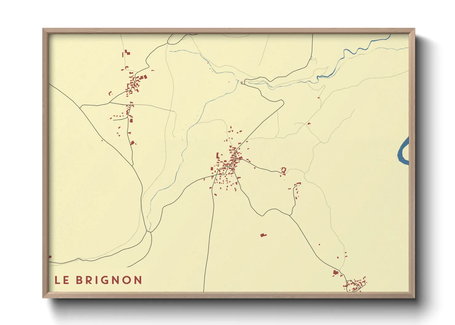 Une affiche de carte sur Le Brignon