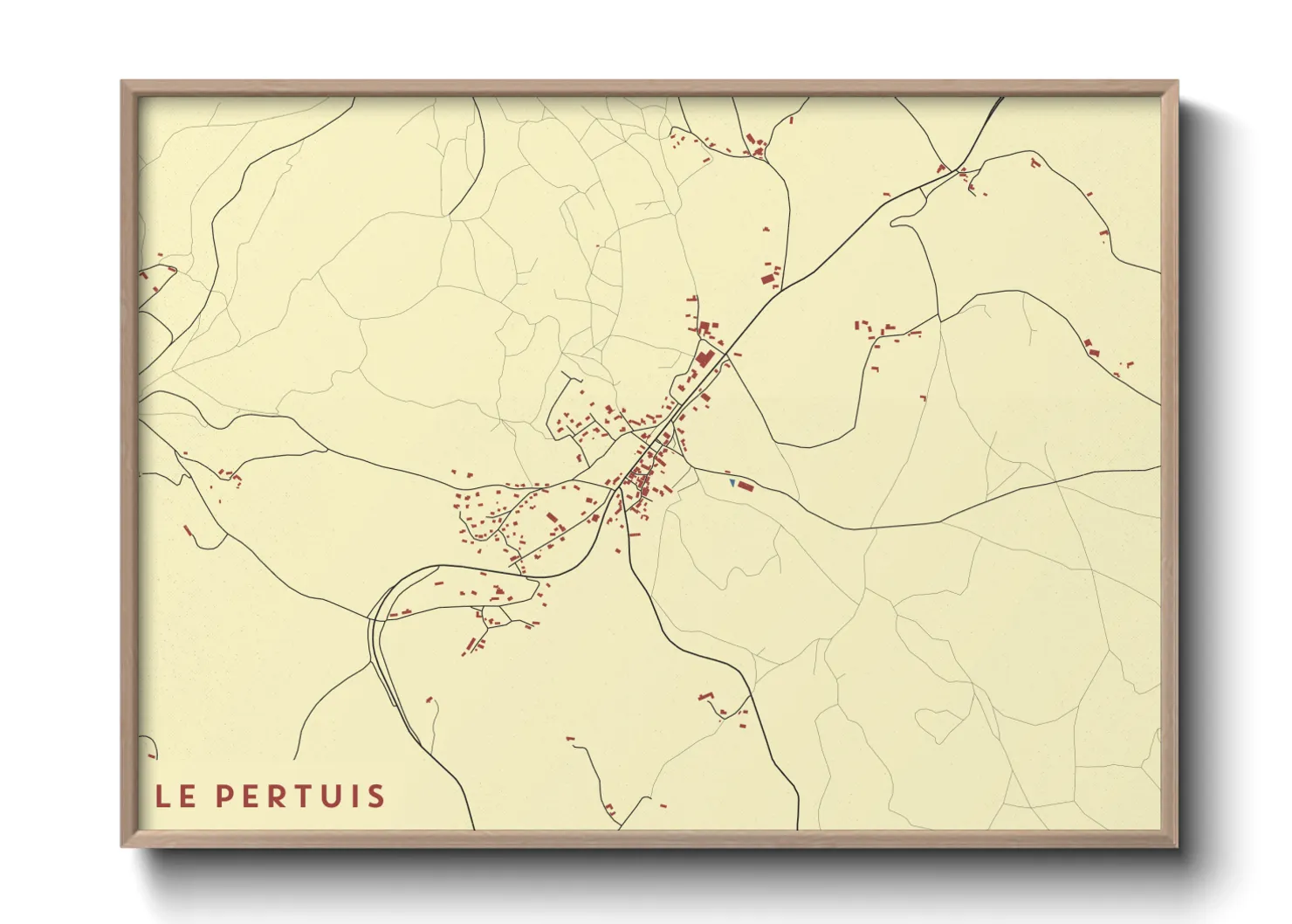 Une affiche de carte sur Le Pertuis