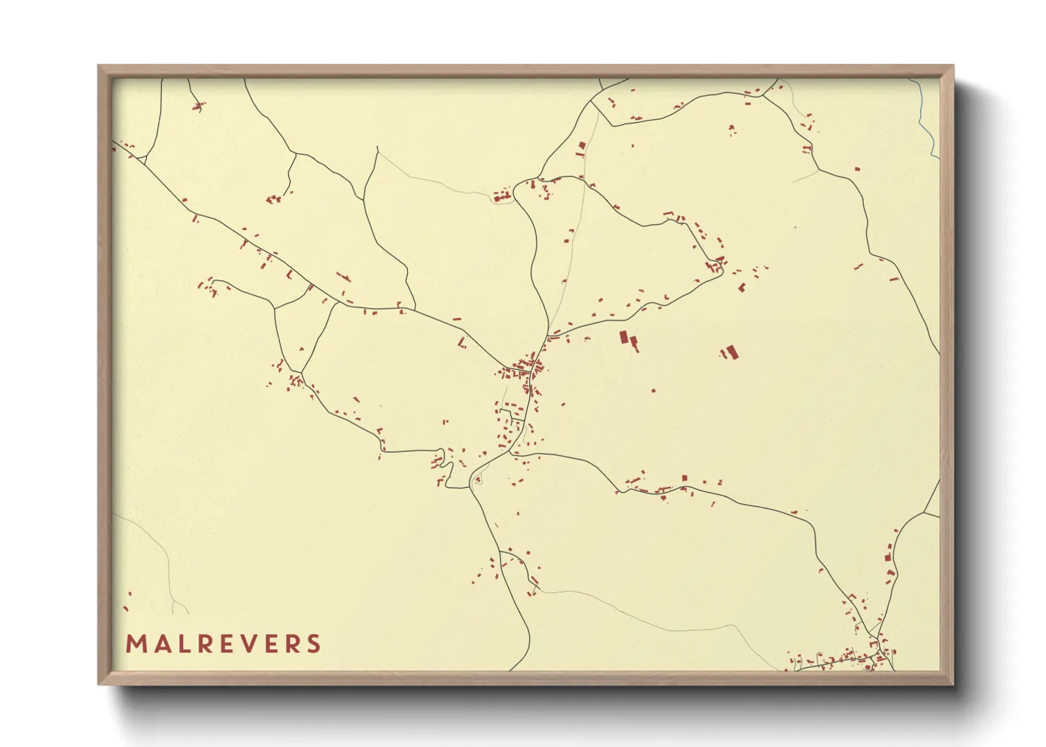 Une affiche de carte sur Malrevers