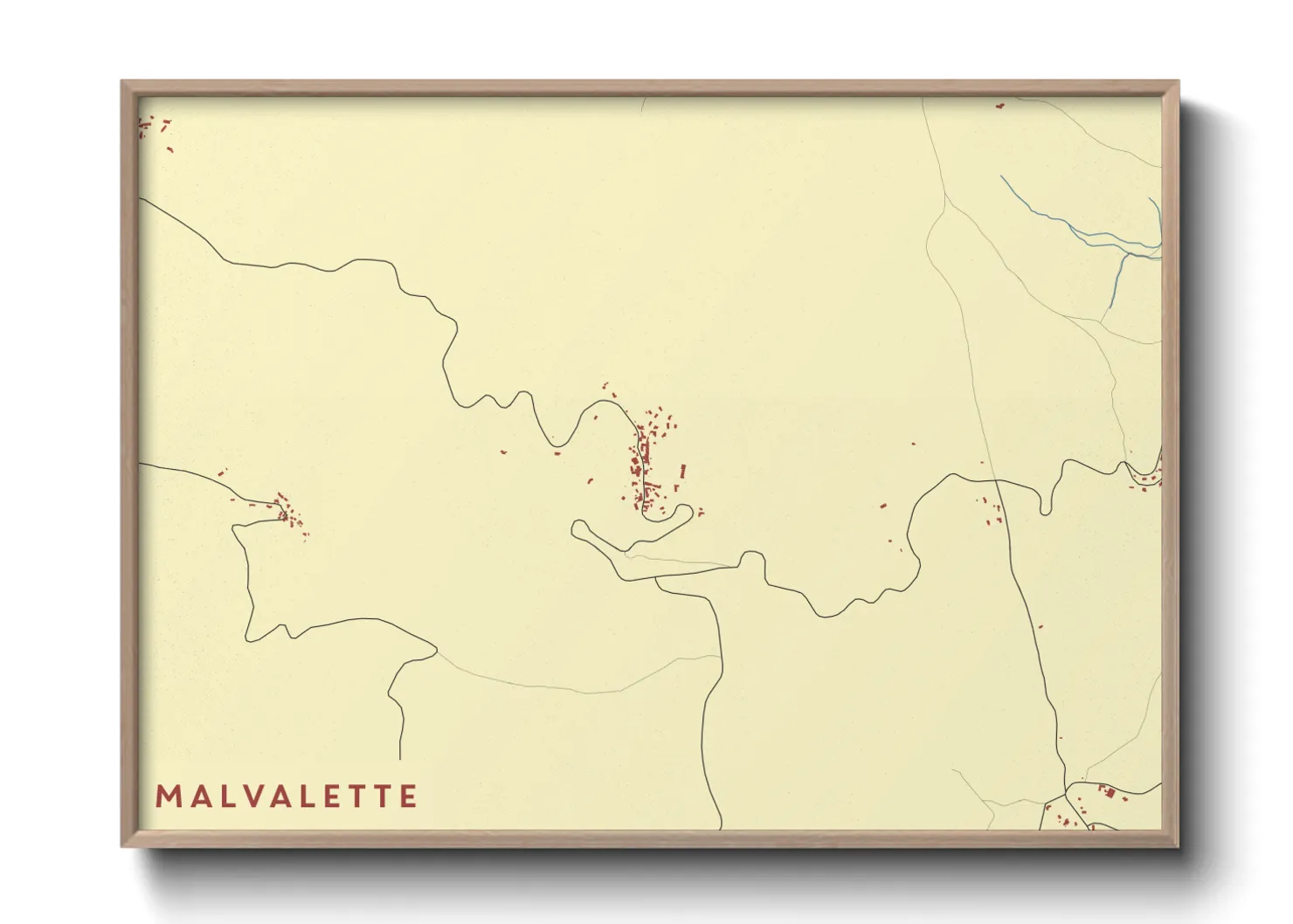 Une affiche de carte sur Malvalette