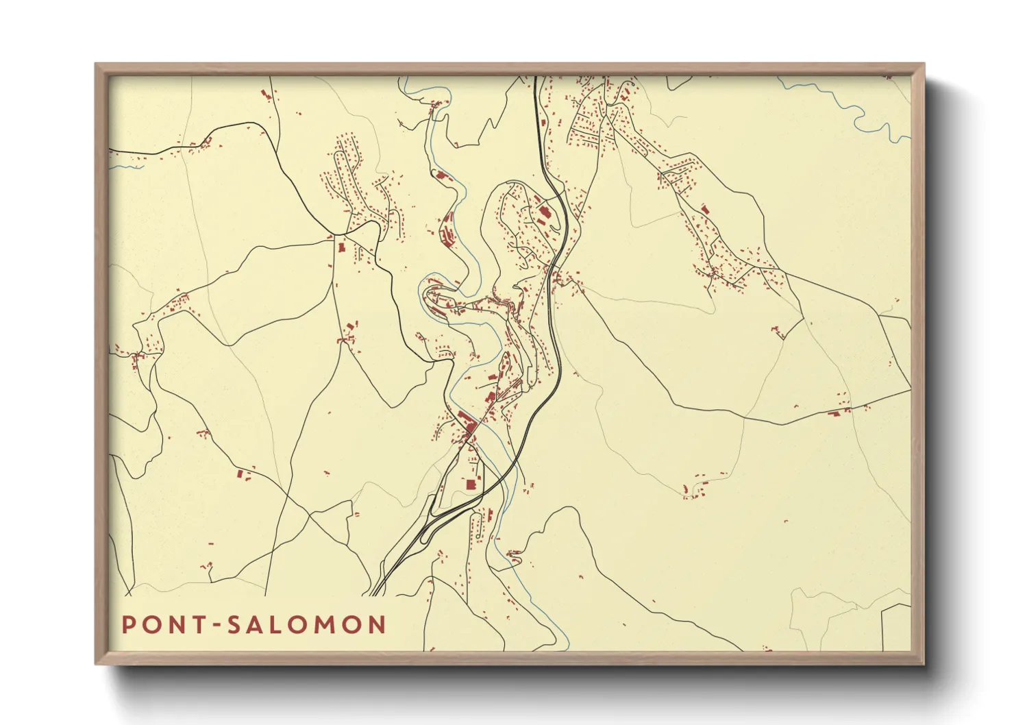 Une affiche de carte sur Pont-Salomon