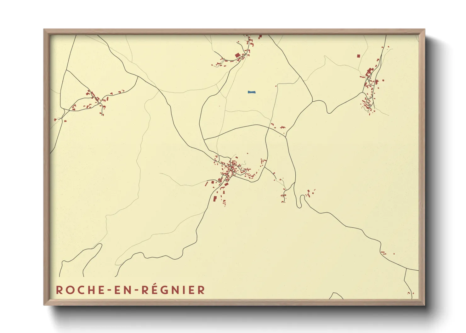 Une affiche de carte sur Roche-en-Régnier