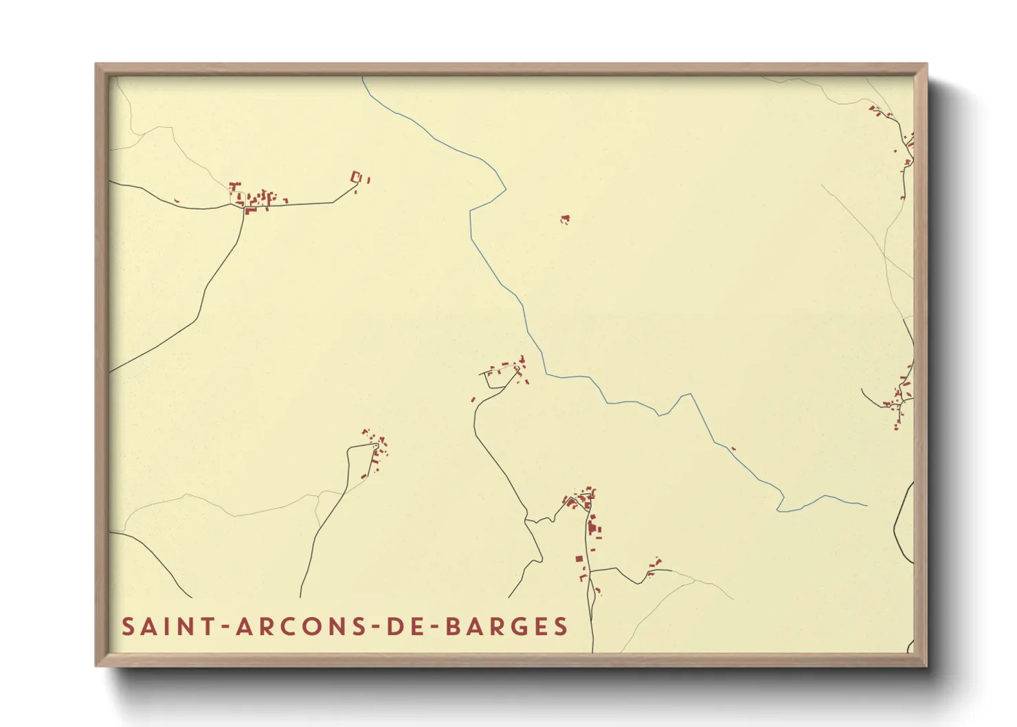 Une affiche de carte sur Saint-Arcons-de-Barges