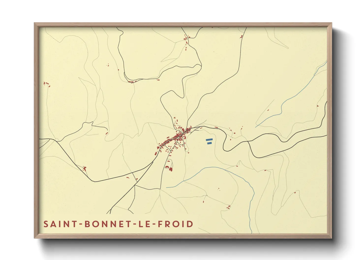 Une affiche de carte sur Saint-Bonnet-le-Froid