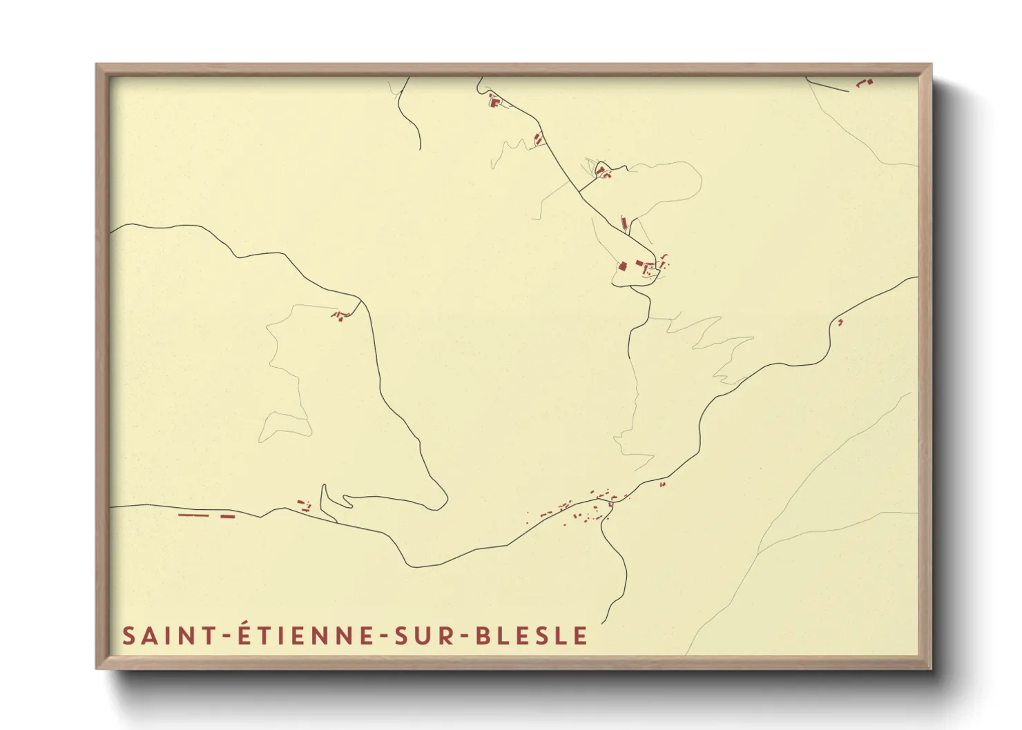 Une affiche de carte sur Saint-Étienne-sur-Blesle
