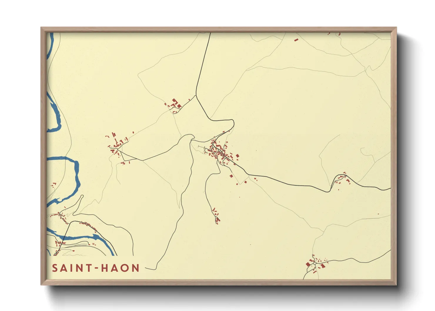 Une affiche de carte sur Saint-Haon