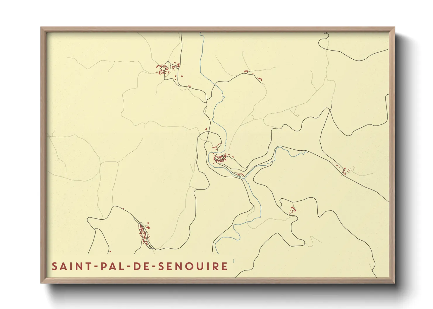 Une affiche de carte sur Saint-Pal-de-Senouire