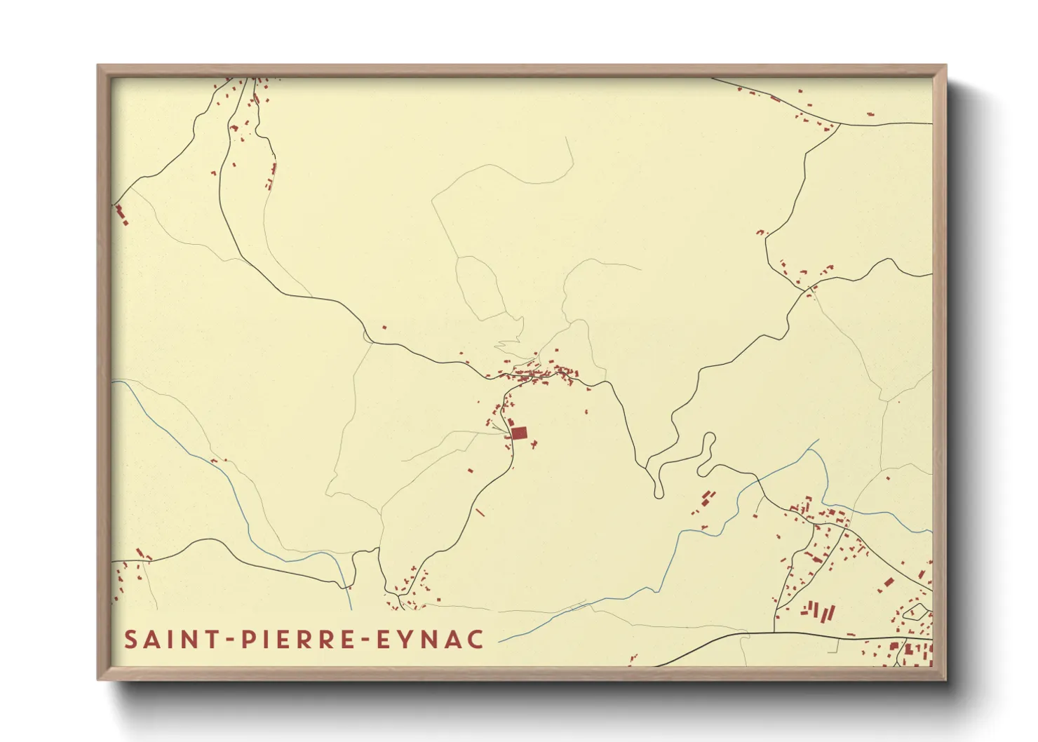 Une affiche de carte sur Saint-Pierre-Eynac