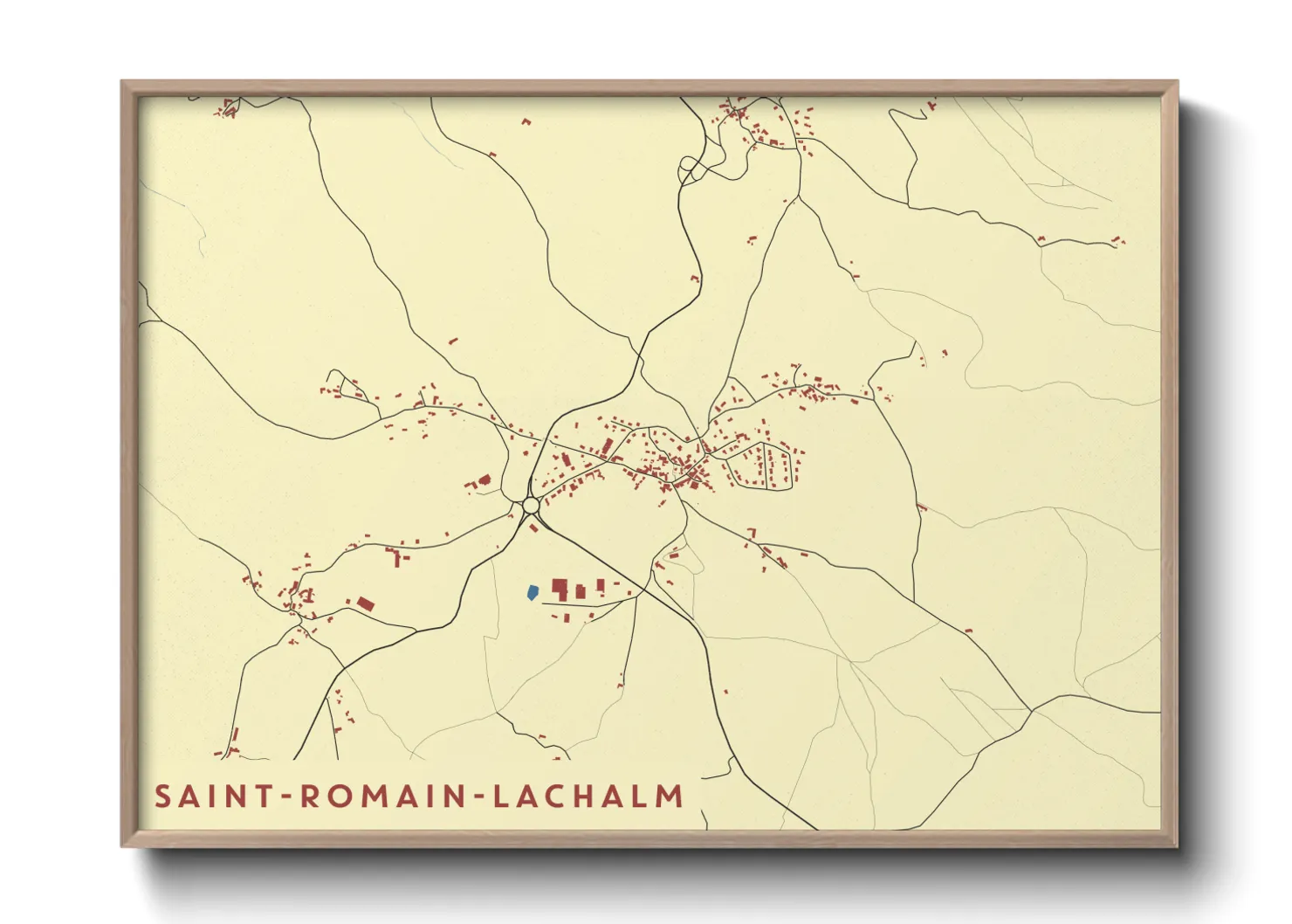 Une affiche de carte sur Saint-Romain-Lachalm