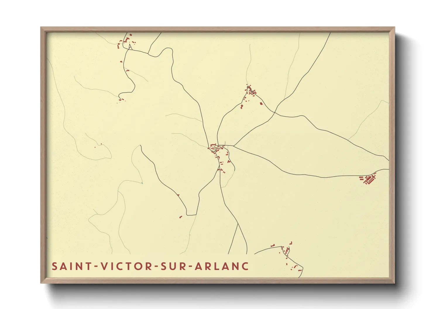 Une affiche de carte sur Saint-Victor-sur-Arlanc
