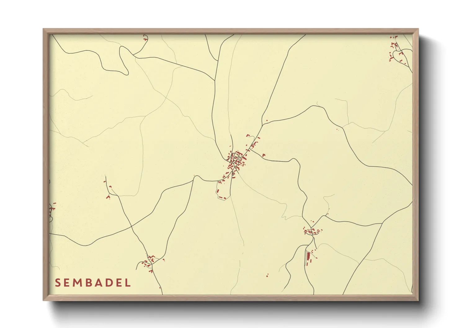 Une affiche de carte sur Sembadel