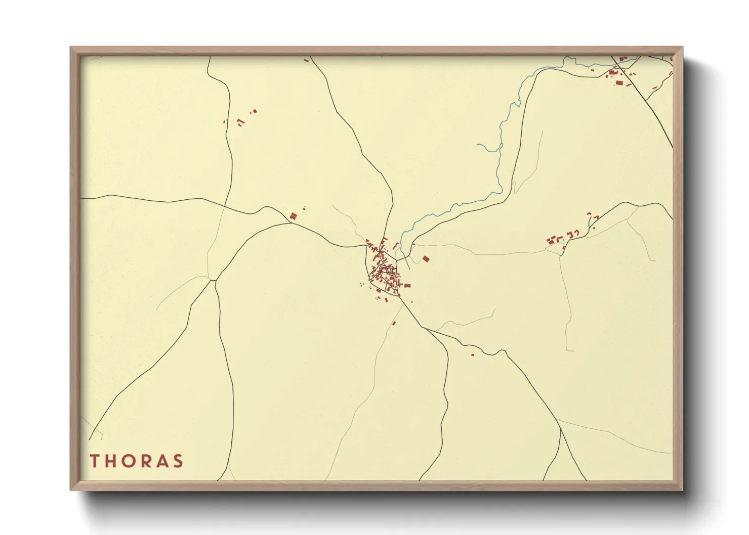 Une affiche de carte sur Thoras