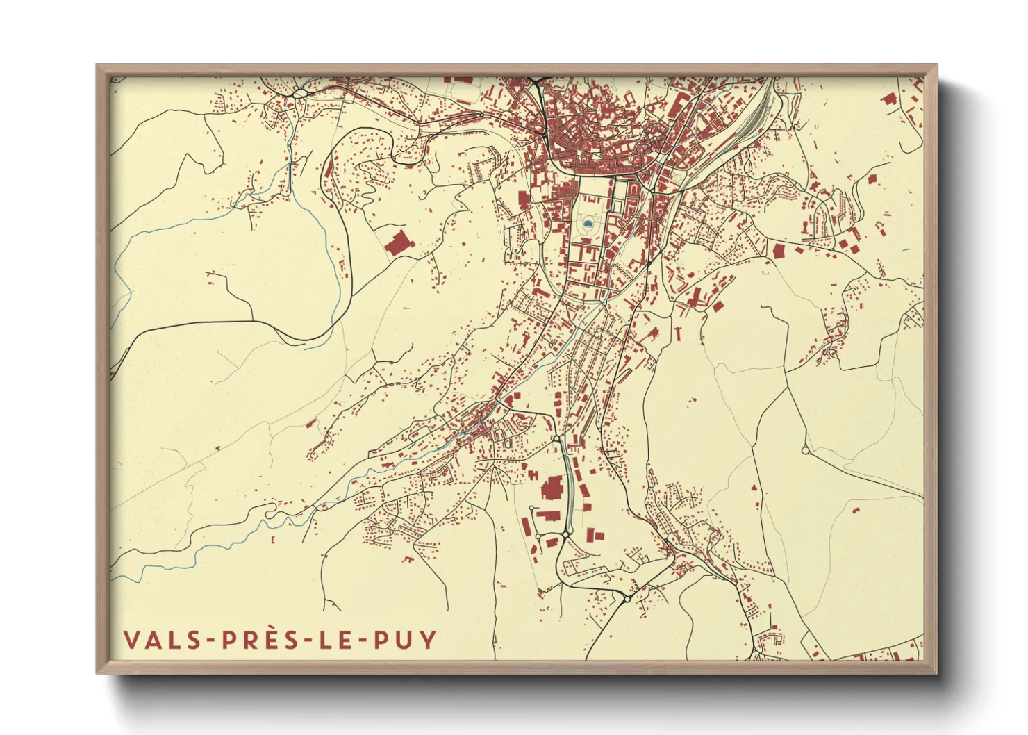 Une affiche de carte sur Vals-près-le-Puy