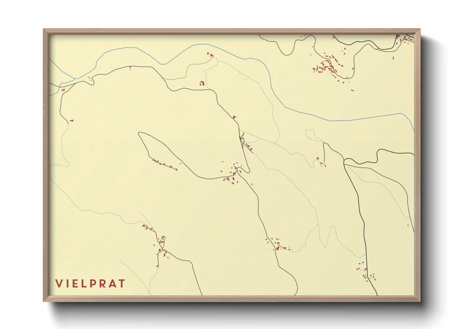 Une affiche de carte sur Vielprat