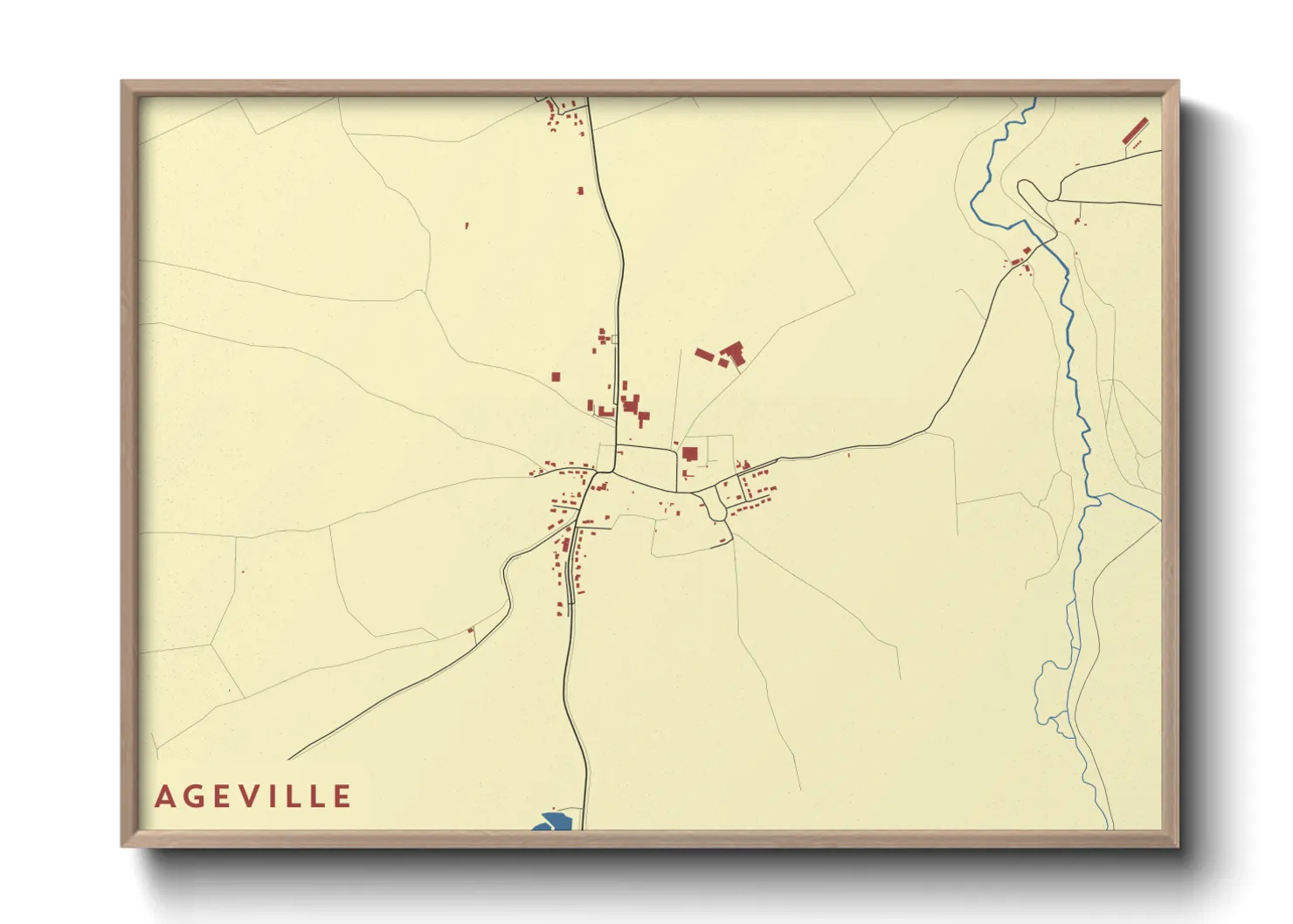 Une affiche de carte sur Ageville
