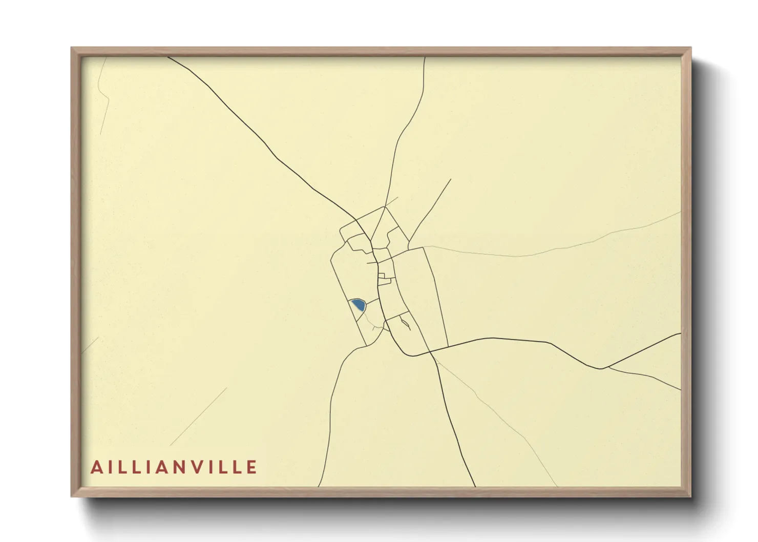 Une affiche de carte sur Aillianville