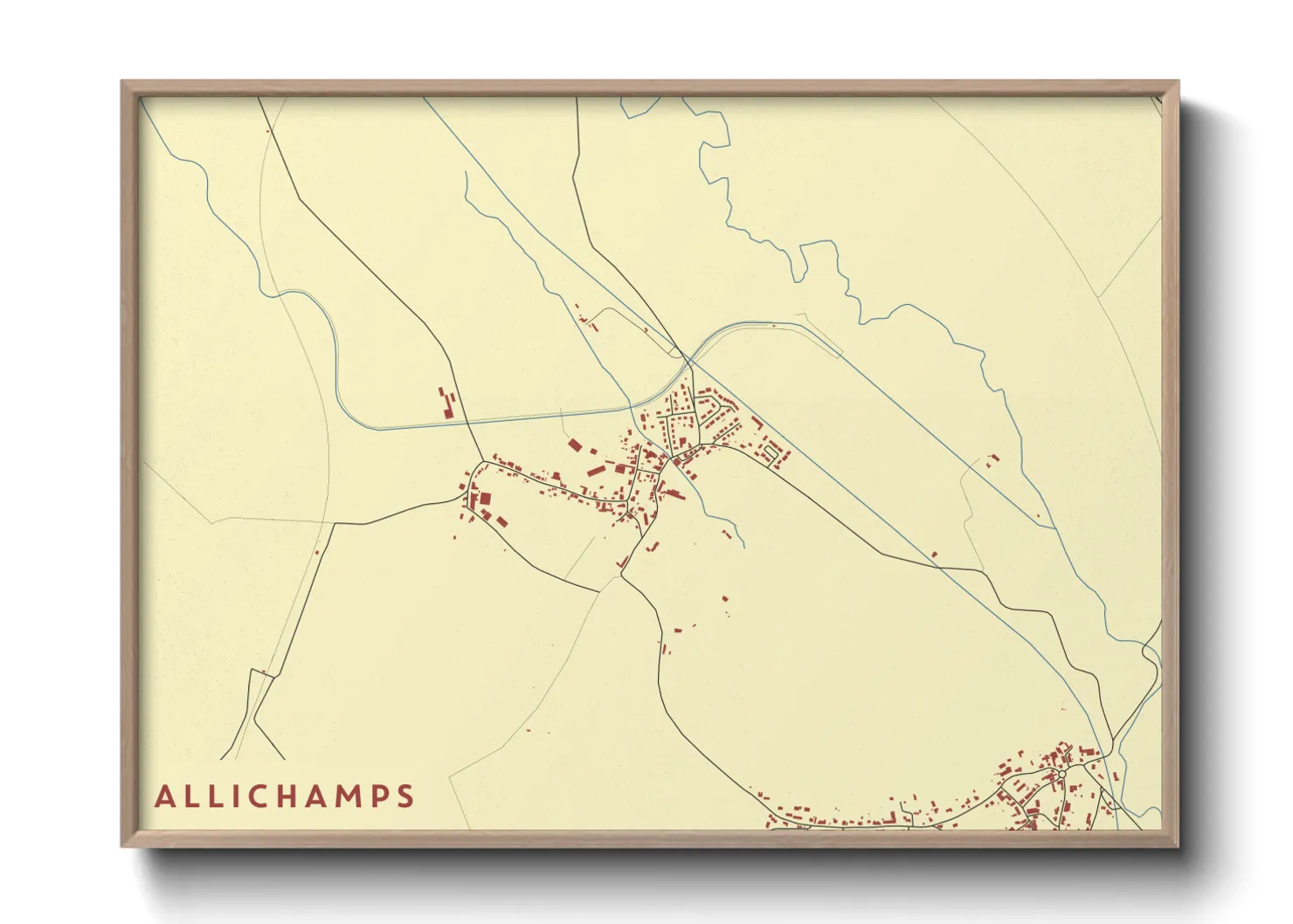 Une affiche de carte sur Allichamps