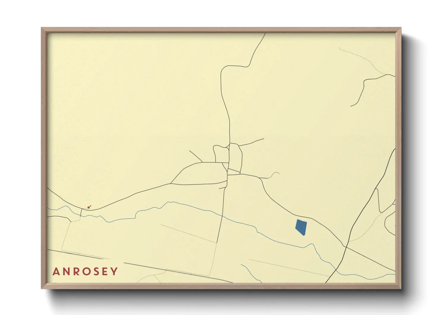 Une affiche de carte sur Anrosey