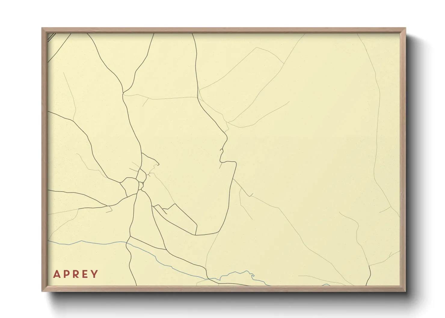 Une affiche de carte sur Aprey