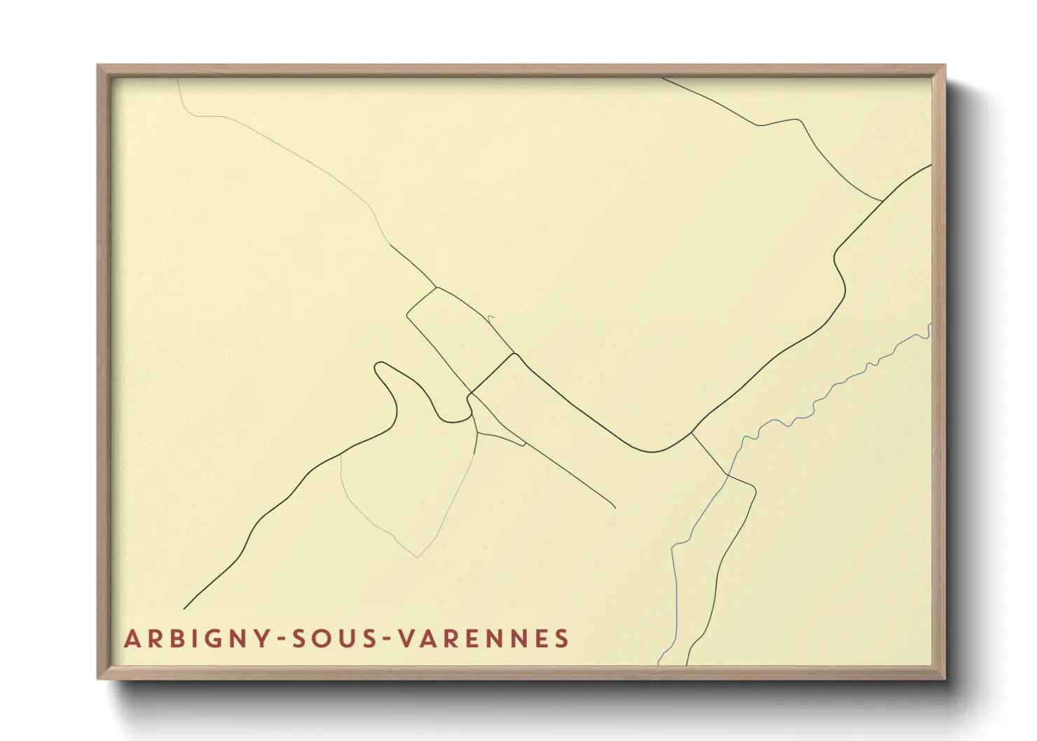 Une affiche de carte sur Arbigny-sous-Varennes