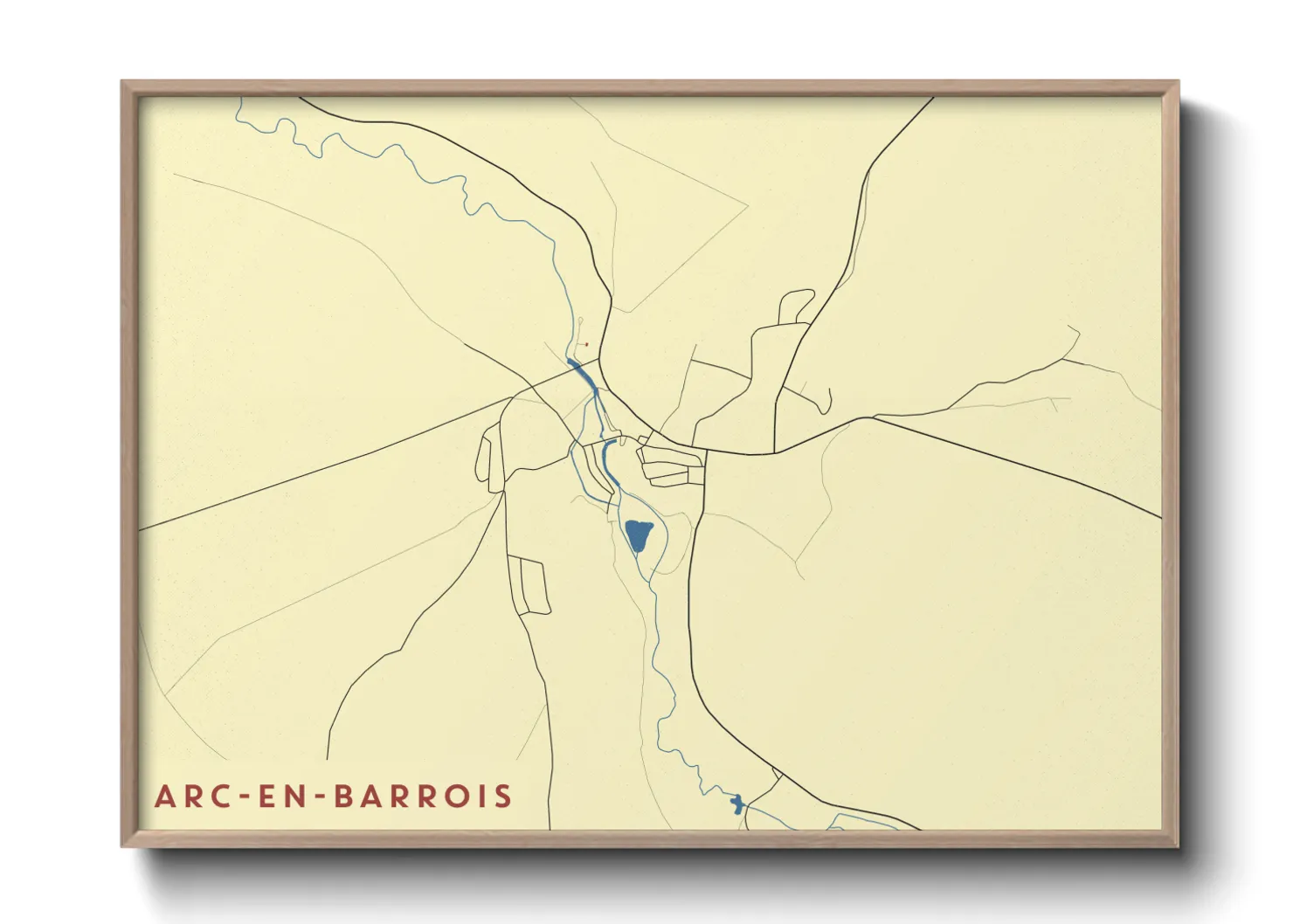 Une affiche de carte sur Arc-en-Barrois